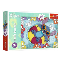 Puzzle Lilo&Stitch na dovolené 27x20cm 30 dílků v krabičce 21x14x4cm