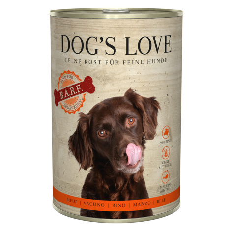 Dog's Love B.A.R.F čisté hovězí maso 6× 400 g