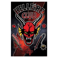Plakát, Obraz - Stranger Things 4 - Hellfire Club Emblem Rift, (61 x 91.5 cm)
