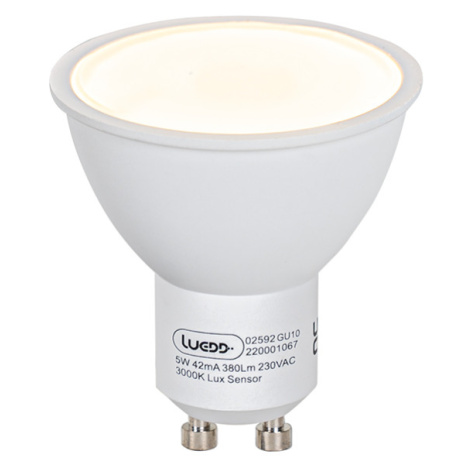 GU10 LED lampa senzor světlo-tma 5W 380 lm 3000K LUEDD