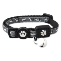 Obojek Active Cat Reflective XS černý 1x19-31cm