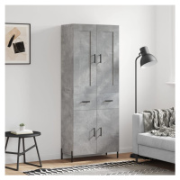 vidaXL Skříň highboard betonově šedá 69,5x34x180 cm kompozitní dřevo