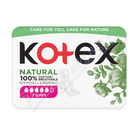 KOTEX Natural vložky Super 7ks Kimberly-Clark