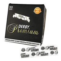 Derby Premium Blades 06160 - náhradní žiletky, poloviční čepel, 100 ks