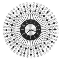 Nástěnné hodiny kovové 43 cm černé