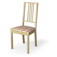 Dekoria Potah na sedák židle Börje, režný podklad,červená mřížka, potah sedák židle Börje, Avign