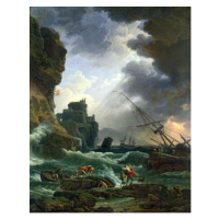 Obrazová reprodukce The Storm, 1777, Claude Joseph Vernet, 30 × 40 cm