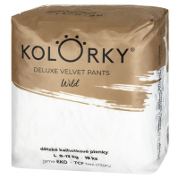 Kolorky Deluxe Velvet Pants Jednorázové kalhotkové eko plenky - wild - L (8-13 kg) 19 ks