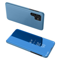 Knížkový kryt na Samsung Galaxy S24 ULTRA s průhlednou přední stranou Blue