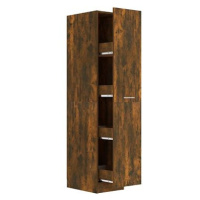 Shumee Výsuvná skříňka s přihrádkami - kouřový dub, 30 × 42,5 × 150 cm