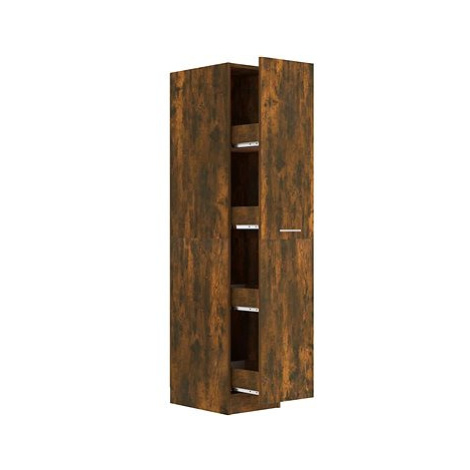 Shumee Výsuvná skříňka s přihrádkami - kouřový dub, 30 × 42,5 × 150 cm