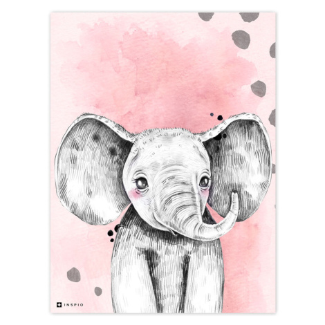 Obraz do dětského pokoje - Barevný se slonem INSPIO