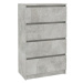 Příborník betonově šedý 60 x 35 x 98,5 cm dřevotříska
