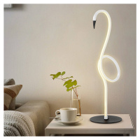 Elstead Stolní lampa LED Flamingo, bílá, kov, výška 50 cm