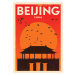 Ilustrace Typographic Beijing City Poster Design, kursatunsal, 30 × 40 cm