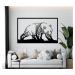 Vsepropejska Strom života panda dekorace na zeď Rozměr (cm): 38 x 23, Dekor: Černá