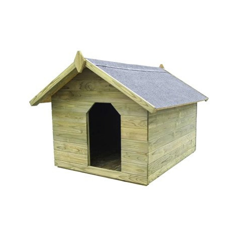 Zahradní psí bouda s otevírací střechou impregnovaná borovice 105,5 × 123,5 × 85 cm SHUMEE