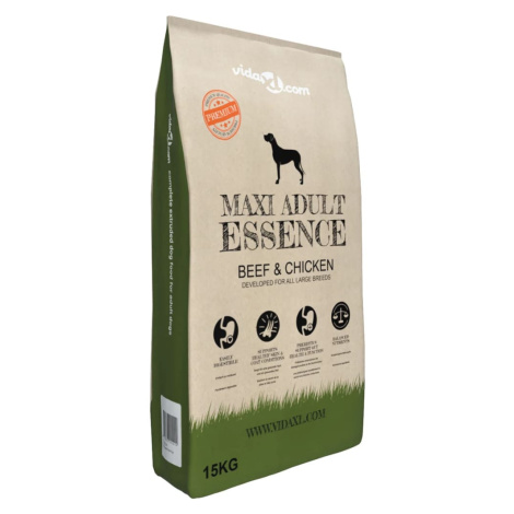 vidaXL Granule pro psy Maxi Adult Essence Beef & Chicken 15 kg