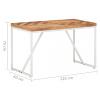Jídelní stůl hnědá / bílá Dekorhome 180x90x76 cm,Jídelní stůl hnědá / bílá Dekorhome 180x90x76 c