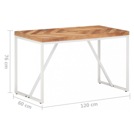 Jídelní stůl hnědá / bílá Dekorhome 180x90x76 cm,Jídelní stůl hnědá / bílá Dekorhome 180x90x76 c vidaXL