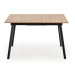 Jídelní stůl Lopez rozkládací 120-160x76x80 cm dub, šedá, černá