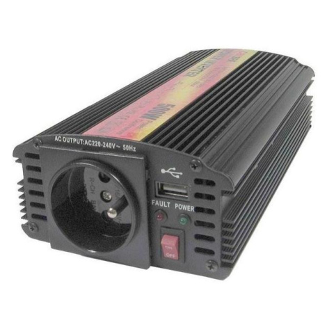 Měnič napětí 500W/12/230V + USB Donoci