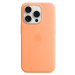 Apple silikonový kryt s MagSafe na iPhone 15 Pro sorbetově oranžová