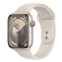 Apple Watch Series 9 Cellular 45mm Hvězdně bílý hliník s hvězdně bílým sportovním řemínkem M/L