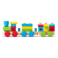 Woody Dřevěný skládací nákladní vlak - dva vagóny