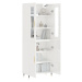 vidaXL Skříň highboard lesklá bílá 69,5 x 34 x 180 cm kompozitní dřevo