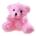 Plyšový medvídek 10 cm růžový