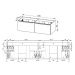 Mereo Mailo koupelnová skříňka s keramickým umyvadlem 121 cm antracit CN538