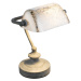 Globo Stolní lampa Antique, rezavě hnědá a zlatá