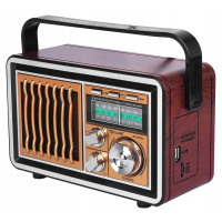 Kuchyňské Rádio Baterie Přední Bluetooth Usb Fm Stylové Retro Vintage
