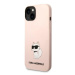 Karl Lagerfeld KLHCP14MSNCHBCP hard silikonové pouzdro iPhone 14 PLUS 6.7" pink Silicone Choupet