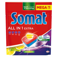 Somat All in 1 Extra Lemon & Lime tablety do automatické myčky na nádobí 75 ks 1245g