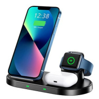 Swissten wireless nabíječka 3v1 Stand pro Apple a Samsung černá