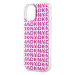 Zadní kryt KNY PC/TPU Checkered Pattern pro Apple iPhone 15, růžová