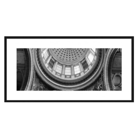 Rámovaný obraz Panthéon de Paris 80x40 cm, černobílý Asko