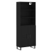 vidaXL Skříň highboard černá 69,5 x 34 x 180 cm kompozitní dřevo