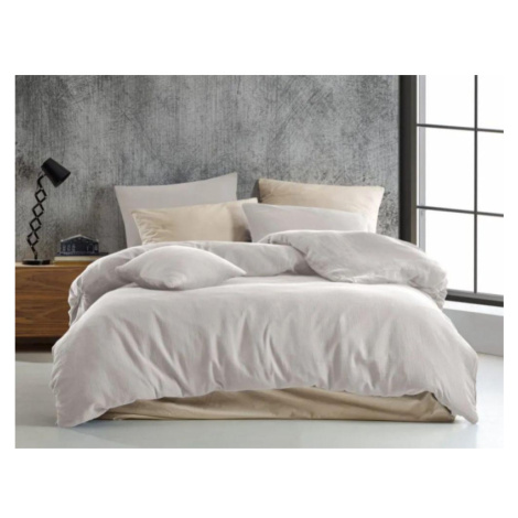 Kvalitex Prodloužené mušelínové povlečení 140x220, 70x90cm smetanové