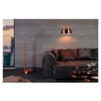 LuxD 16777 Designová stojanová lampa Arch měděná