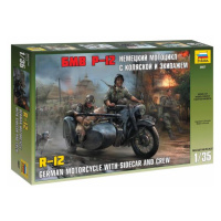 Model Kit military 3607 - German WWII Sidecar R12 with crew (1:35)