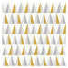 Závěs dekorační nebo látka, OXY Žlutošedé trojúhelníčky, šedožlutá, 150 cm