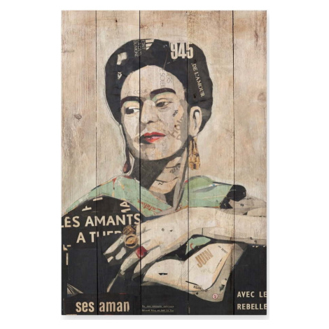 Dřevěná cedule 40x60 cm Frida Les Amants – Madre Selva