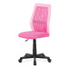 Kancelářská židle, růžová MESH + ekokůže, výšk. nast., kříž plast černý