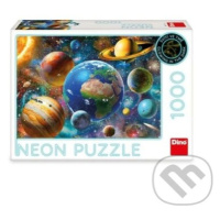 Puzzle 1000 Planety neon - puzzle z kategorie Svítící