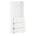 vidaXL Skříň highboard bílá 69,5 x 34 x 180 cm kompozitní dřevo