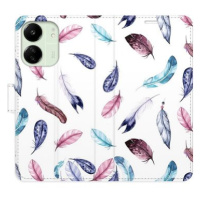 iSaprio flip pouzdro Colorful Feathers pro Xiaomi Redmi 13C