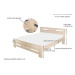 DJM Dřevěná postel z bukového masivu N76, 90 x 200 cm